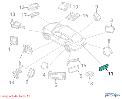 2011 Porsche Panamera S Rear Body Control Module Used OEM 7PP907279BM