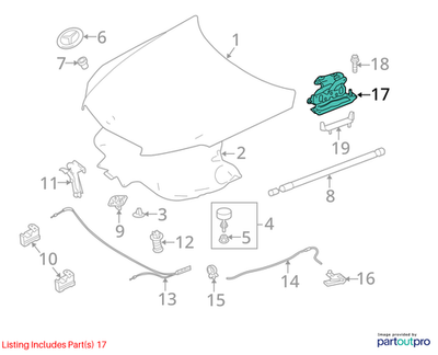 Mercedes-Benz 2010-2016 E63 AMG Hood Hinge 2048800128