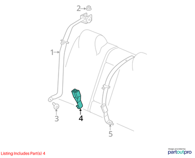 Dodge 06-10 Charger Rear Seat Belt Receptacle 1BY491D1AB
