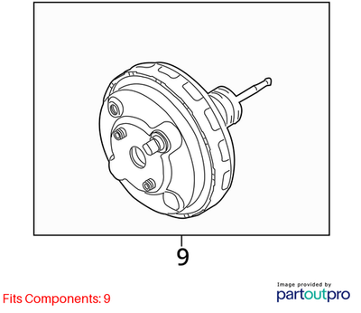 Audi 2007-2015 Q7 Power Brake Booster 7L8612105M