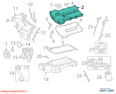 Jaguar 2002-2008 Jaguar S-Type Valve Cover C2C38781