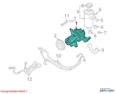 BMW X5 2009 V8 Power Steering Pump 32416781004