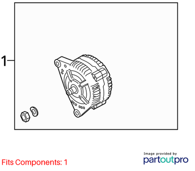 2009–2012 Audi A4 2.0L Alternator 140 Amp used OEM 06H903016L