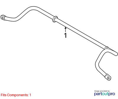 2007-2013 Mini Cooper Front Sway Bar / Stabilizer Bar Used OEM 31356772751