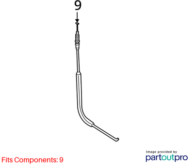 2010 2012 AUDI A4 BOWDEN CABLE USED OEM 4H0837099B