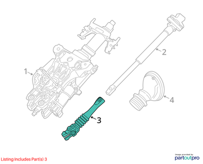 2013 BMW 520i Universal Joint with Corrugated Tube USED OEM 32306788156
