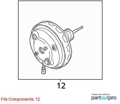 Audi 2007-2015 Q7 Power Brake Booster 7L8612105N