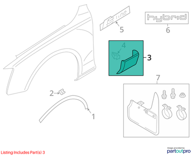 Audi Q5 Fender Molding 8R0854959BGRU