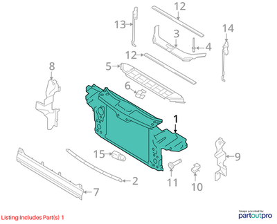 2007 Audi Q7 Front Radiator Support Panel Used OEM 4L0805594A