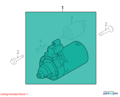 Audi A4 2.0L TFSI Starter Motor Automatic Transmission 06H911021E