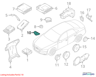 2011-2018 Audi A6 Speaker Front 4H0035361C