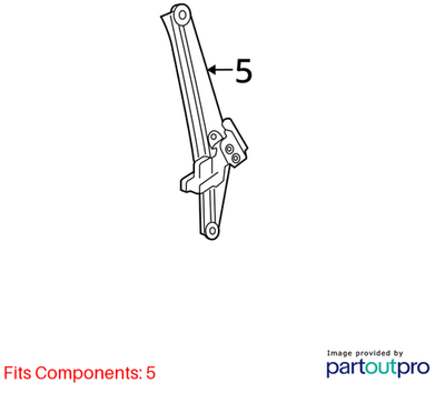 Jaguar 2000-2002 Jaguar S-Type Window Regulator XR837316