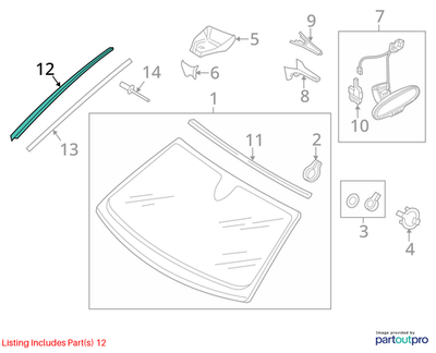Audi 2012-2018 Audi A6 Windshield Molding 4G0854327B01C