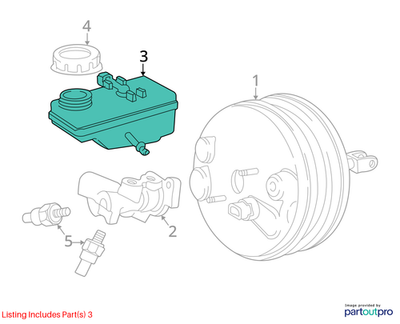 Jaguar 2000-2008 Jaguar S-Type Brake Master Cylinder Reservoir XR810533