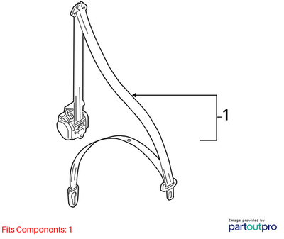 Audi 14-25 SQ5 Seat Belt Lap And Shoulder Belt 8R1857705NOVD