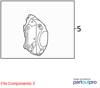 Audi 2016-2017 A7 Quattro Disc Brake Caliper 8R0615107