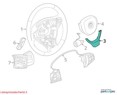 BMW F10 F11 Steering Wheel Decorative Trim OEM 32336787421