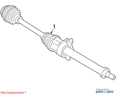 2016 Mini Cooper Clubman Right Output Shaft Used OEM 31605A2E014