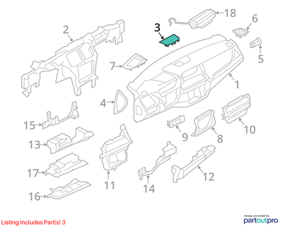 2012 BMW X6 Loudspeaker Cover Used OEM 51456972206