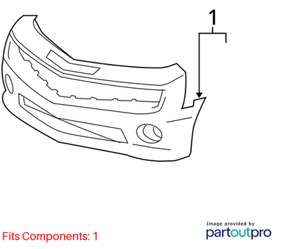 2011 Chevrolet Camaro Front Bumper Cover Used OEM 22997718