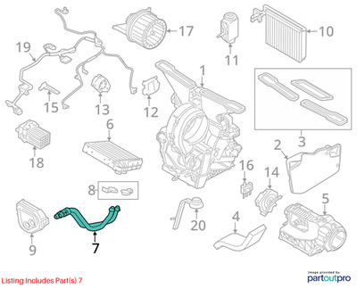 2010-2012 Mini Cooper R56 Heater Core Double Pipe Used OEM 64113422667