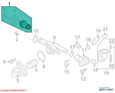 Volkswagen 2018-2023 Volkswagen Atlas Engine Water Pump 03H121008M