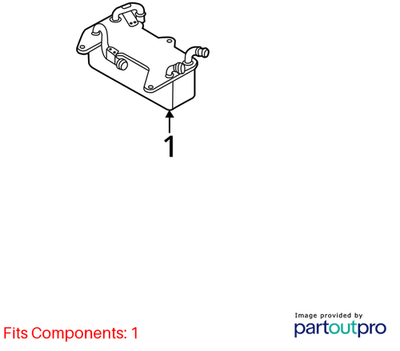Audi 2011-2014 A6 Automatic Transmission Oil Cooler 4H0317021R