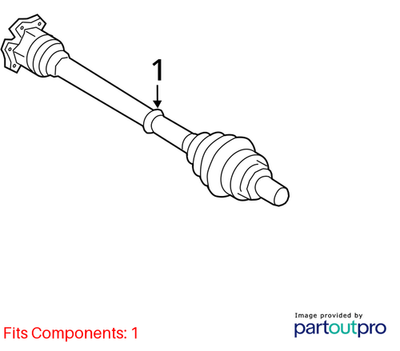 Audi 2009-2012 Q5 Cv Axle Assembly 8R0407271B