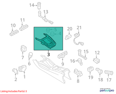 Audi 2010-2012 A4 Infotainment Display Control Switch 8T0919609FWFX