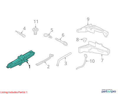 Volkswagen 2011-2021 Golf Floor Jack For Spare Tire Kit 5C0011031B