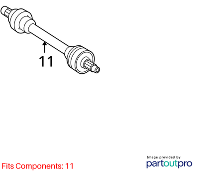 Mercedes-Benz 2008-2012 C63 AMG Rear Axle Shaft 2043507923