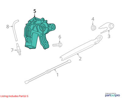 2012 Mini Cooper Rear Wiper Motor Used OEM 67636932013