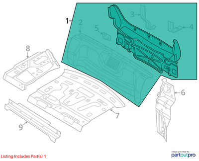 2011–2018 VW Jetta Rear Body Panel (Rear) Used OEM 5C6813301