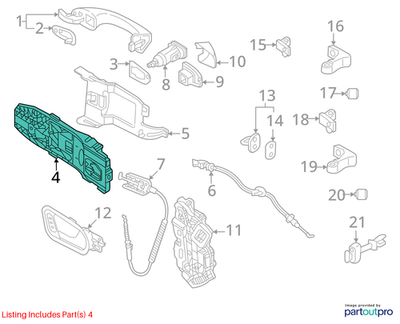 Volkswagen 2010-2021 Golf Exterior Door Handle Base 5N0837885H