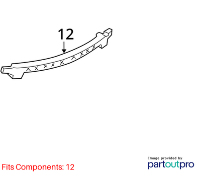 08-13 Cadillac CTS Rear Bumper Fascia Center Bracket 20989585