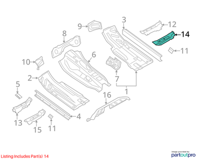 2012 Audi A4 Seat Track Support Bracket Used OEM 8K0803142A