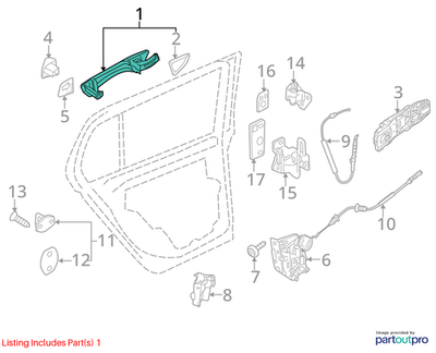 Volkswagen 12-19 Golf Exterior Door Handle 1K8837205FGRU
