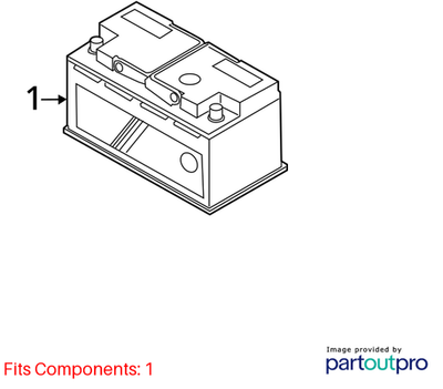 2012 Mini Cooper Battery Used OEM 61217571896