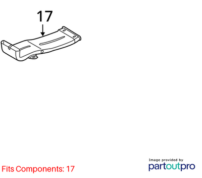 2012–2015 Audi A6 Left Lower B-Pillar Air Guide Channel Used OEM 4G0819829