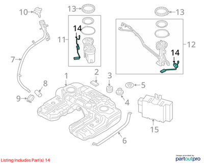 BMW 2007-2020 BMW X5 Fuel Level Sensor 16117212632