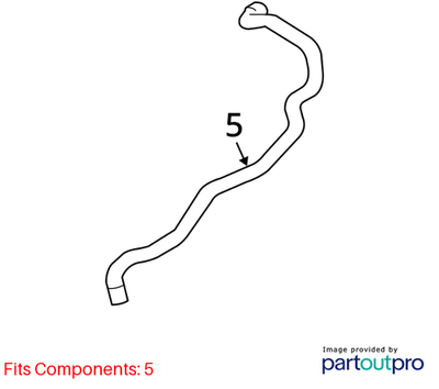 BMW 520i F10 Water Hose Inlet 2.2 OEM 64539119169