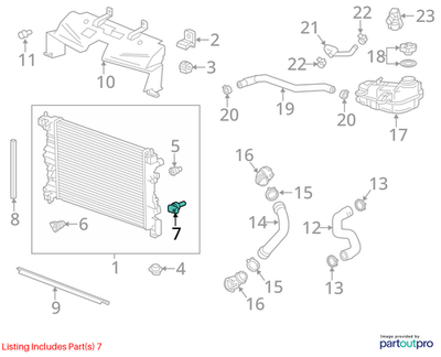 2010 Chevrolet Cruze Engine Coolant Temperature Sensor Used OEM 55591002