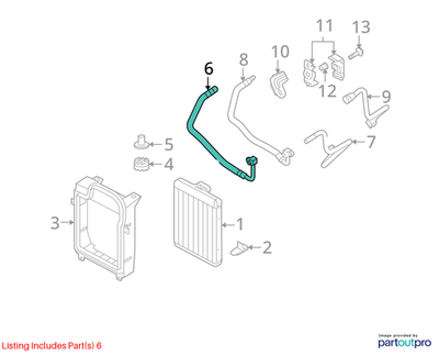 2009 BMW X5 xDrive30i Oil Cooling Pipe Inlet Used OEM 17227578659
