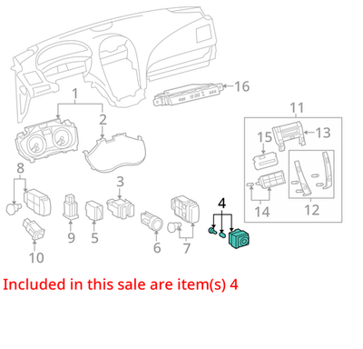 2000 Lexus GS 400 Door Mirror Switch 8487230020