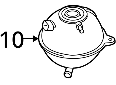 2014 Audi TT Engine Coolant Reservoir 1K0121407F