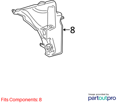 Audi A4 Washer Fluid Reservoir 2.0L TFSI Automatic 8T0955453C