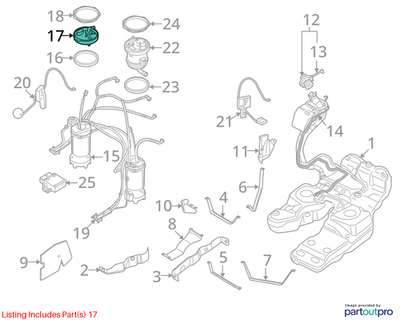Audi 2007-2015 Q7 Fuel Injection Pressure Regulator 7L8919679C