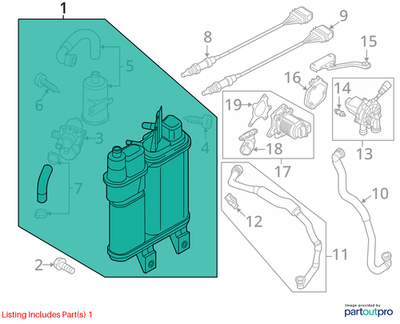 Volkswagen 2012-2018 Volkswagen Passat Vapor Canister 561201797F