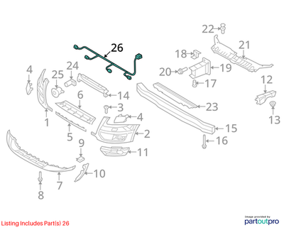 Audi 2009-2018 Q5 Parking Aid System Wiring Harness 8R0971095