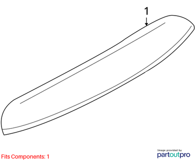 2012 Mini Cooper Rear Roof Spoiler Primed OEM 51622753757